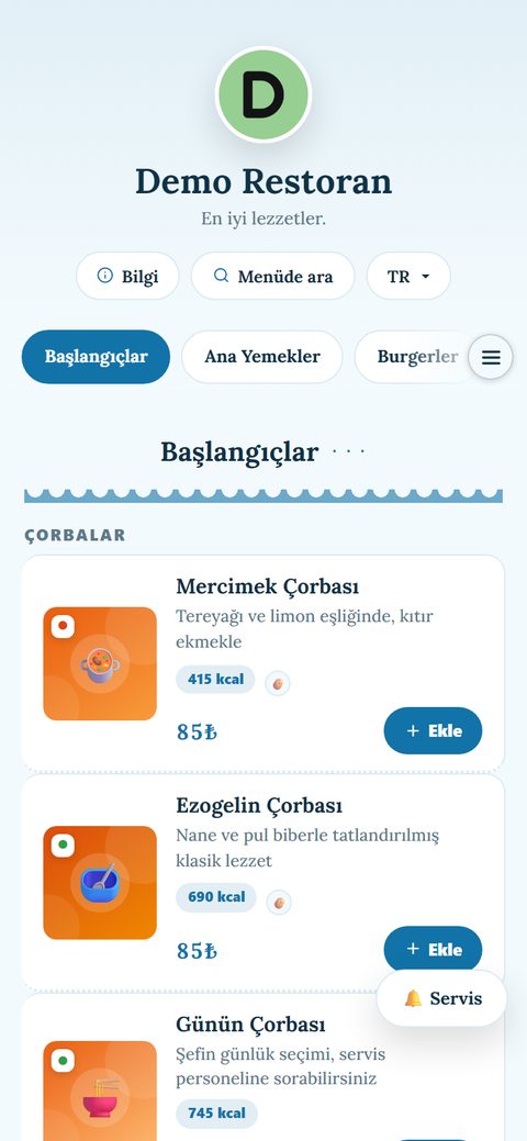 Balıkçı teması, demo menüde