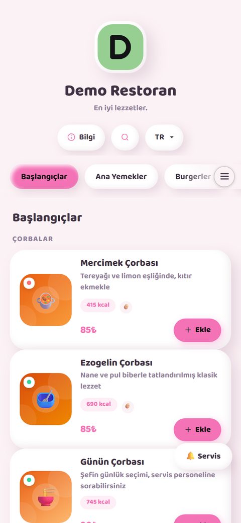 Pofuduk teması, demo menüde