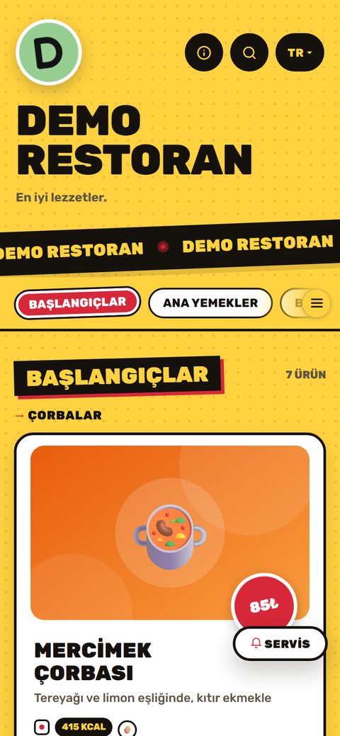 Sokak teması, demo menüde